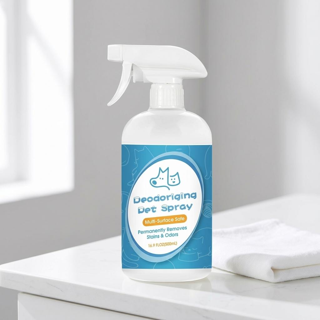 Deodoriserende Huisdierenspray Veilig voor Meerdere Oppervlakken Vlek- en Geurverwijderaar voor Huisdieren en Thuisgebruik 16 Fl Oz Fles