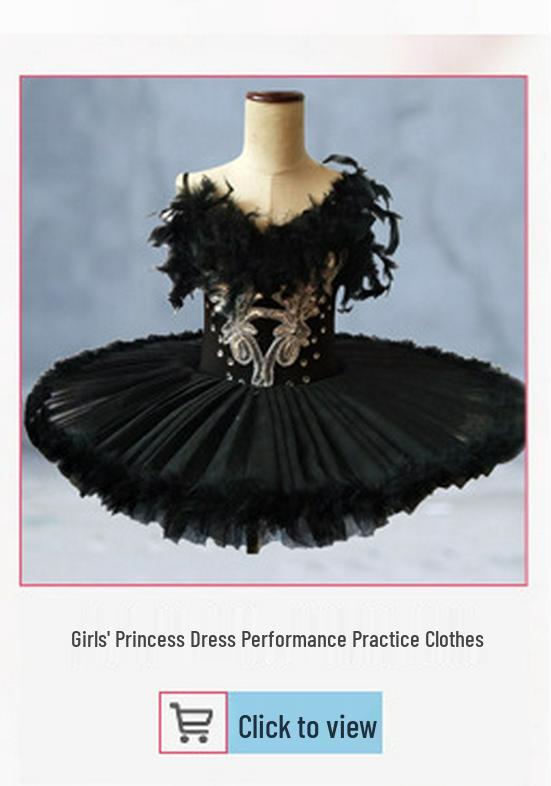 Pink Swan Ballet Performance Tutu Dress for Girls