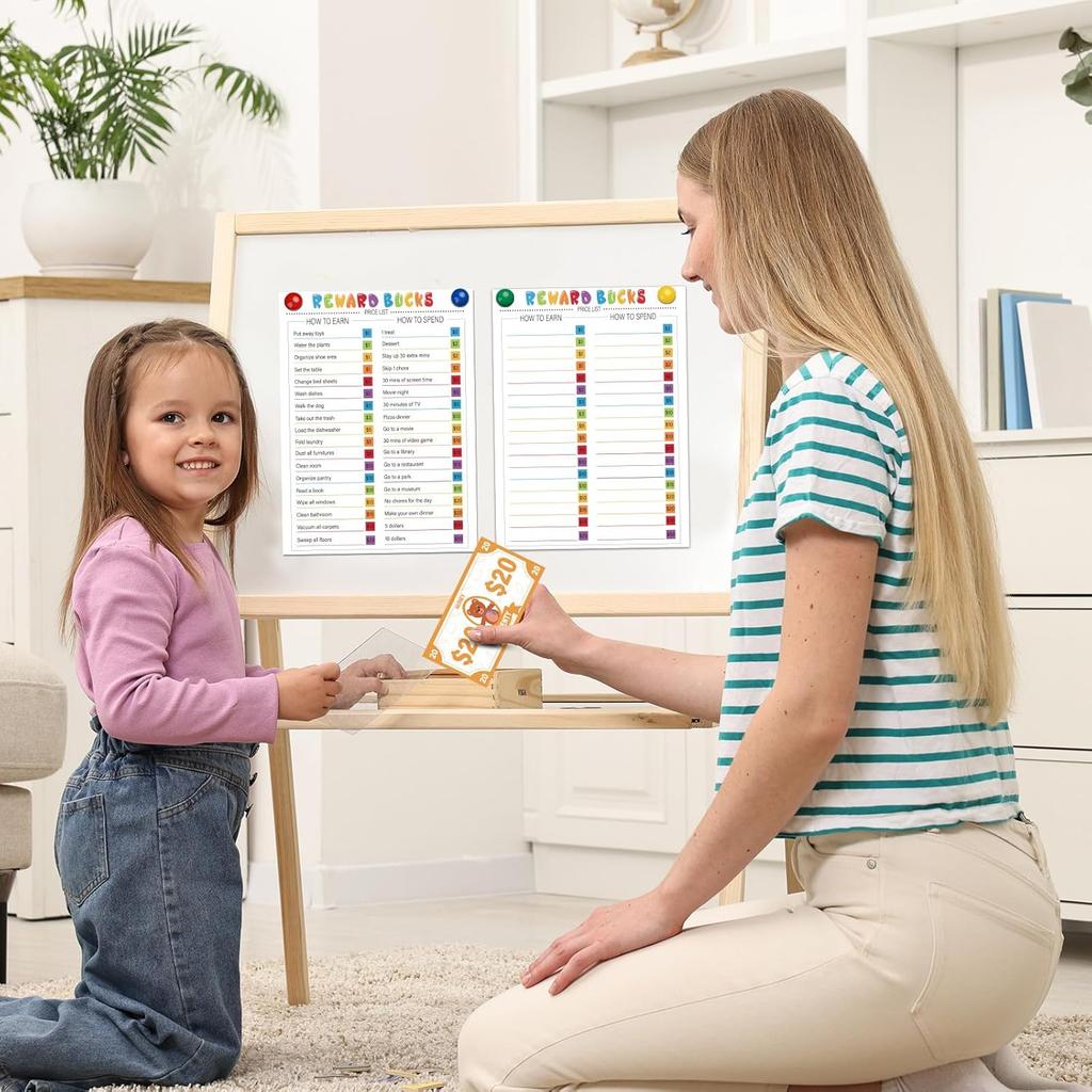 Reward Bucks Charts for Kids 565 PCS Routine Reward System Chart Good Behavior Reward System Chore Chart Financial Literacy Task Schedule Board for