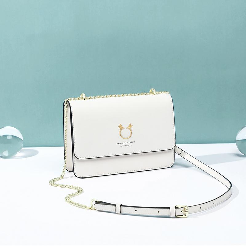 Small Bag New Trendy Leather Women's Bag Chain Bag Highend Messenger Bag Women's Fashion Shoulder Small Square Bag
