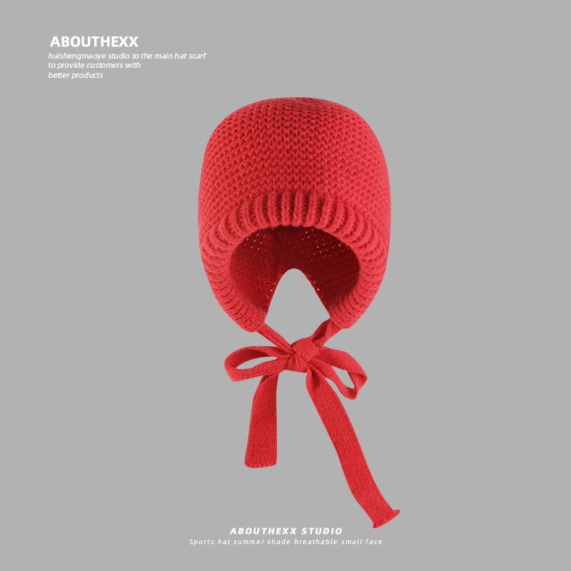 

Slant-span Solid Color Bag Balaclava Hat for Women with Versatile Ear Protection and Cold-proof Wool Hat for Warm Knitted Hat M（56-58cm）