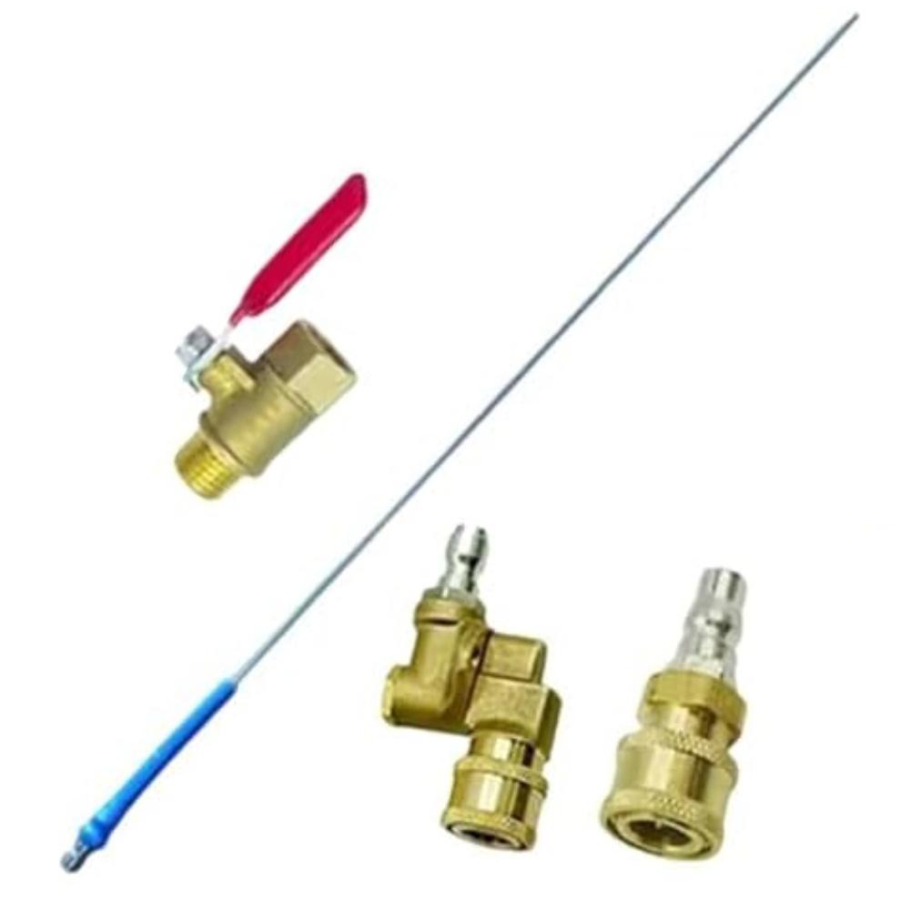 Car Radiator Cleaning Rod 60CM Stainless Steel Tool with Water and Compressed Air Functions for Radiator Cleaning