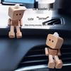 T-Shaped Head Robot Air Vent Diffuser: Wooden Leg-Shaking Car Air Freshener Ornament