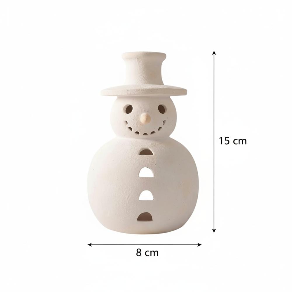 

2025 Snowman Figurines Creativity And Simplistic Craftsmanship For Cozy Home Simplicity Resin Christmas Candle Holder
