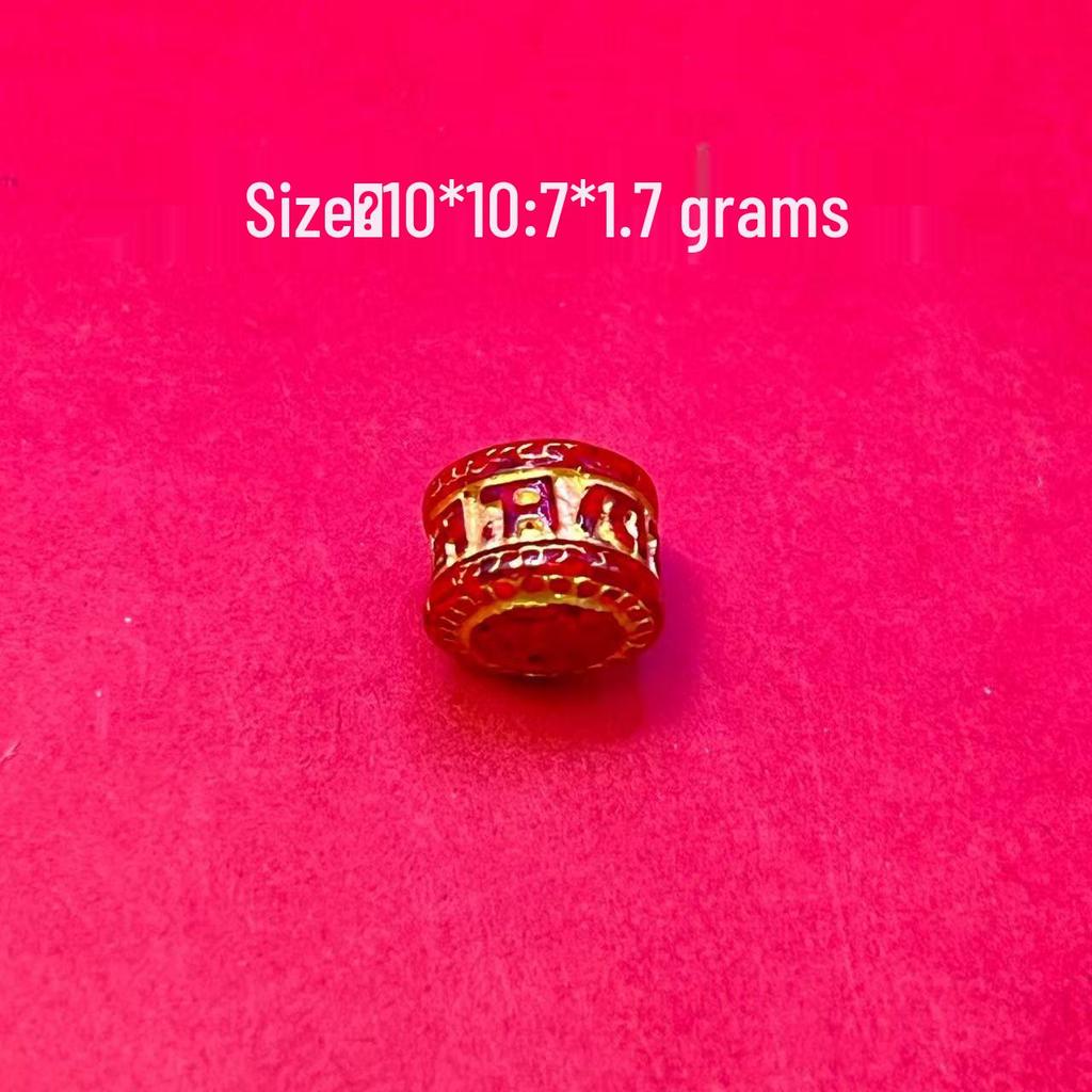 Original Gold-Plated Cinnabar Turtle Shell Fu Plaque and Gourd Pouch Accessories