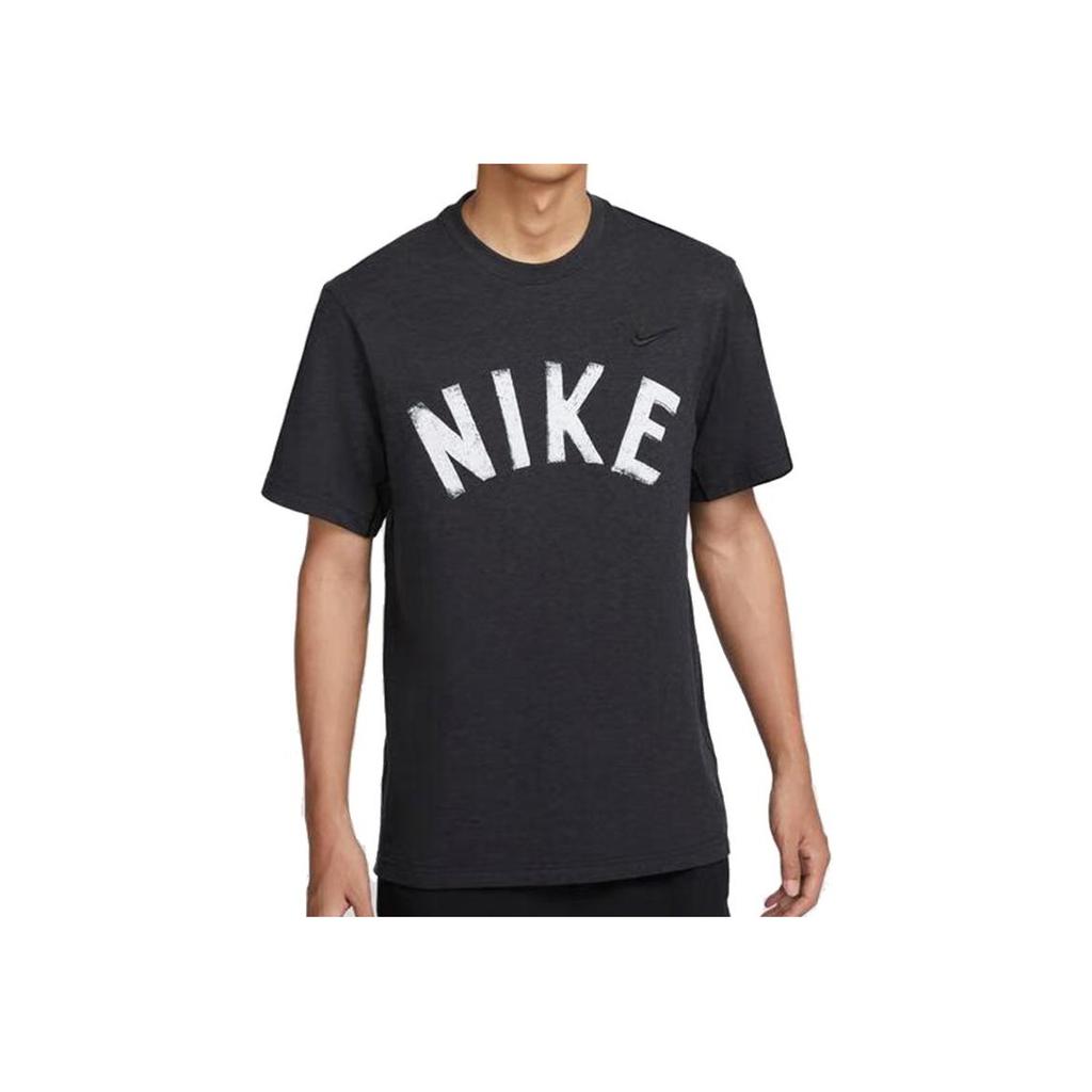 Nike Primary Swoosh Letter Logo Print Pullover Short Sleeve T-Shirt Men T-Shirts Black FV9771-010