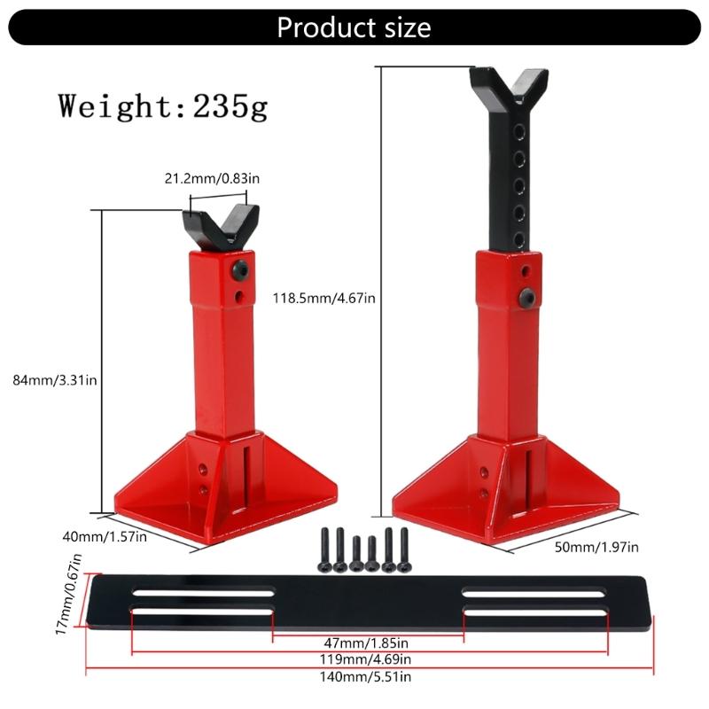 Simulated Car Metal Lift Jacks Repair Stand Remote Control Car Display Model Car Lift Jacks for 1/12 1/10 1/8 1/7 Scale