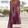 Women's Fashion Summer Spring Short Sleeve U-Neck Casual Dresses