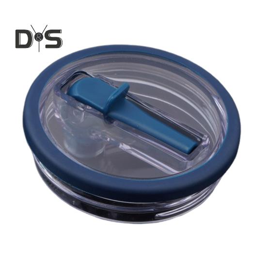 40oz Tumbler Flip Straw Lid Replacement Leak-Proof Splash Resistant Cover for Cup BPA-Free Reusable Glass Lid with Folding Straw