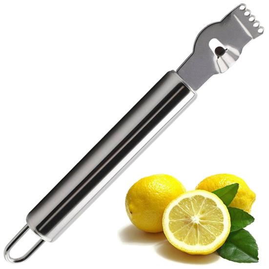Portable Kitchen Lemon Citrus Orange Zester Stainless Steel Fruit Peeling Tool