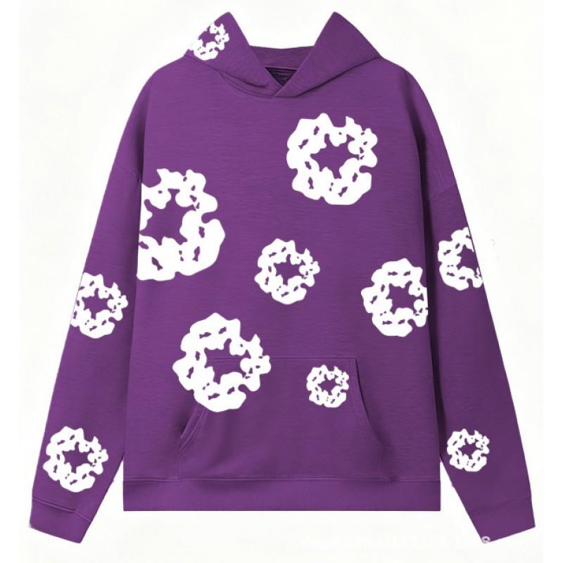 Set Felpa Streetwear Donna Stampa Kapok Vestibilità Larga Manica Lunga Outfit Casual