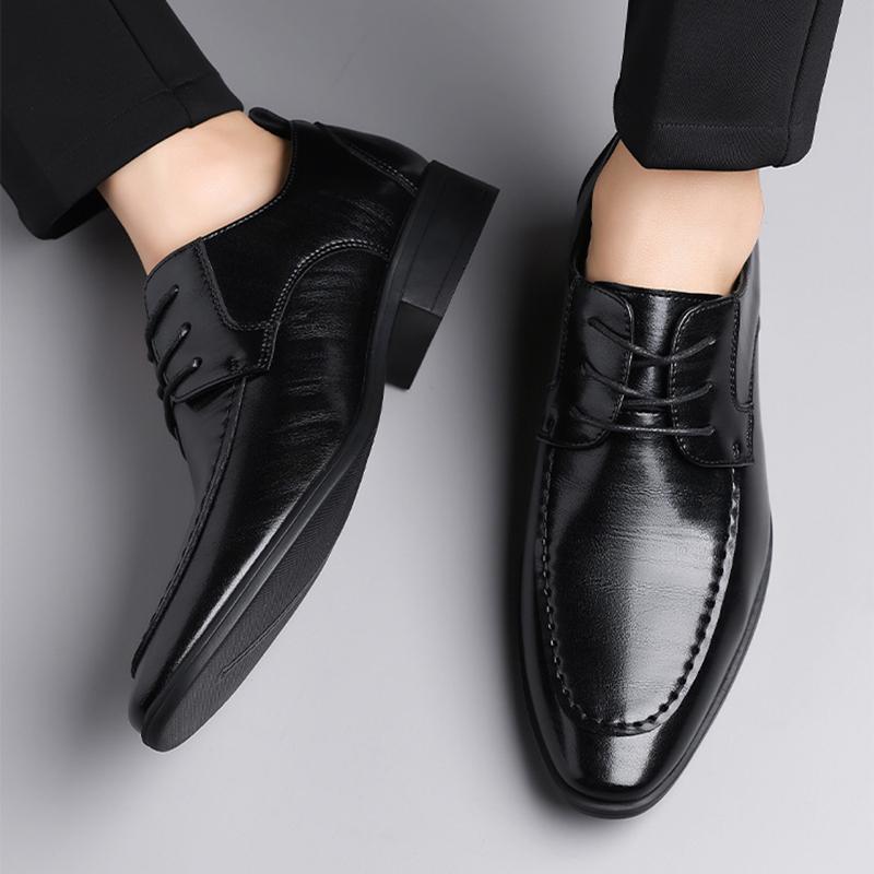 Designer New British Gentleman Formal Dress Shoes For Men Black Lace Up Party Wedding Homecoming Footwear