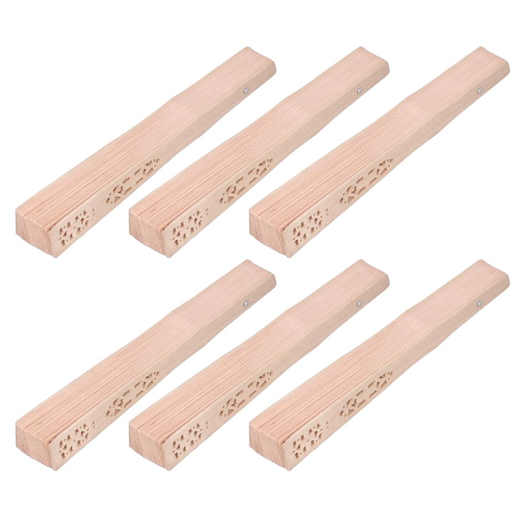 12 ks Dřevěné ruční vějíře Čínský styl Dutý Skládací Ruční vějíř na svatební dar Párty DIY