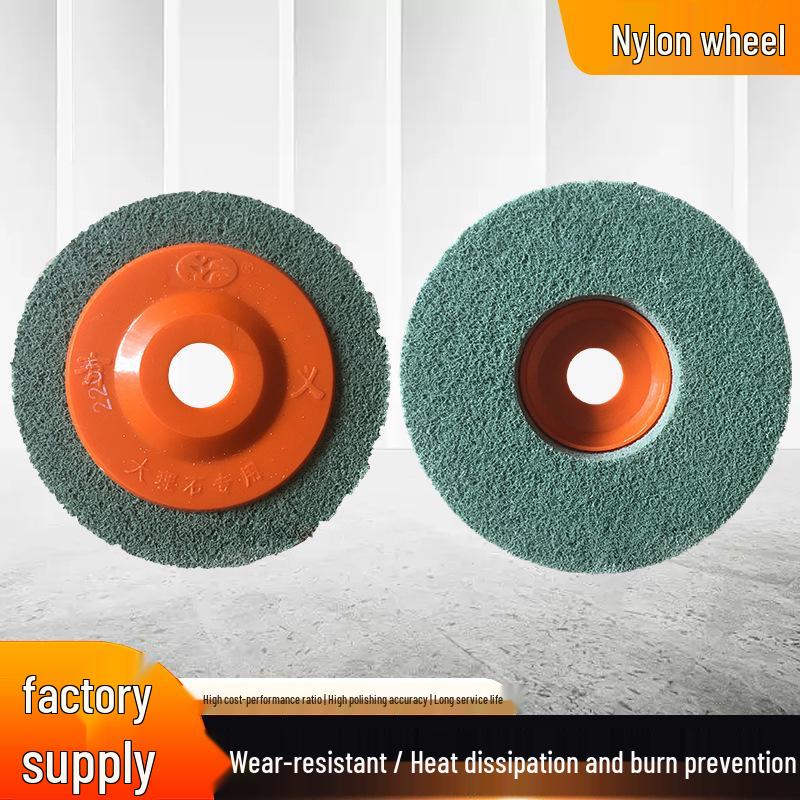 4-Inch Green Fiber Polishing Wheel for Marble, Nylon Wheel for Angle Grinder