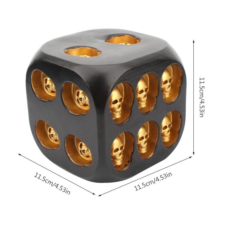 Halloween Skull Dice Skeleton Face Game Dice Resin 6 Sided Board Game Dice Novelty Party Toy Home Decorations