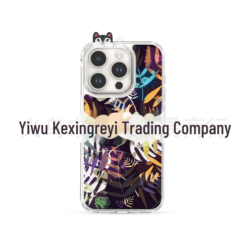 

Чехол для телефона Green Parrot Watercolor Flowers & Birds для 15/15pro, вдохновленный красочной экологической цепочкой леса. iPhone 13