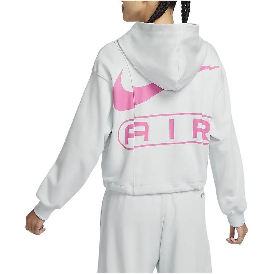 Nike Air Embroidered Logo Hoodie With Zip Women Hoodie Photon-Grey FN1895-025