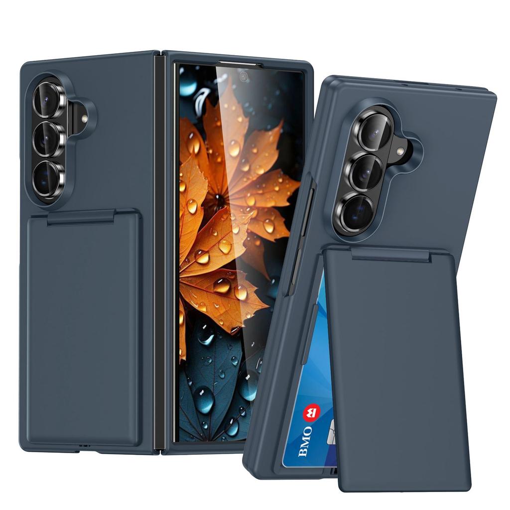 Applicable To Samsung ZFold1Ultra Mobile Phone Case Card Bag Bracket Fold1 Transparent Matte Card Anti-drop Protective Cover