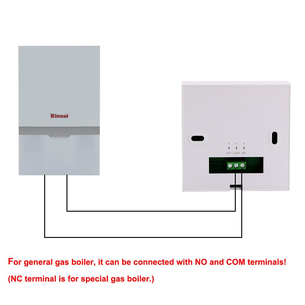 Gas Boiler Heating Thermostat 3A Weekly Programmable Room Temperature Controller Battery Powered Gas Boiler Warm Floor Controller