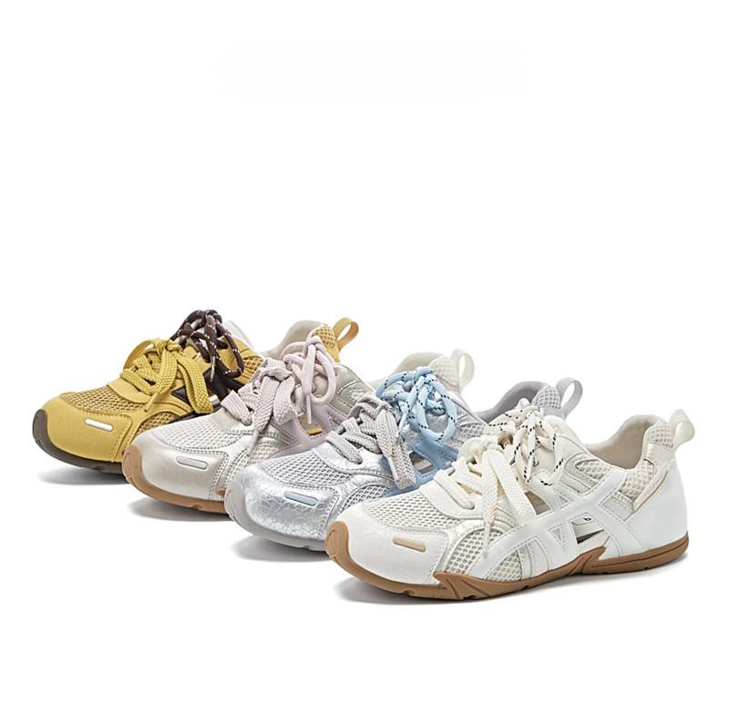 Leather hollowed-out German training shoes women's 2025 summer new Korean version versatile casual little white shoes Internet celebrity super fire b