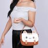 Cute Cat Handbag Women 2025 New Trendy Large Capacity Shoulder Bag Ladies Leather Print Texture Fun Creative Crossbody Bag Chic