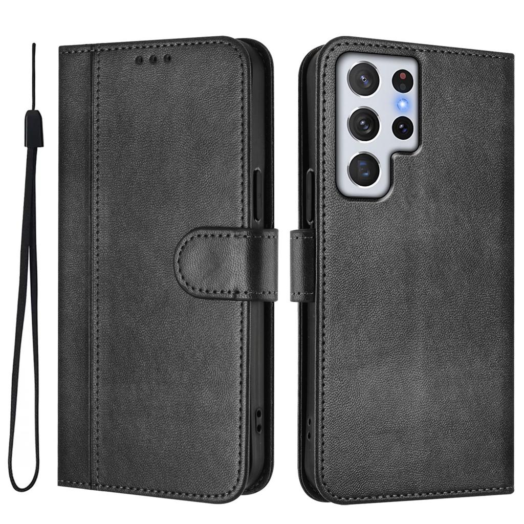 Magnetische Leder Klapphülle mit Kartenfächern Stoßfeste Abdeckung für Samsung Galaxy S23 Ultra S23 FE S23 Plus S22 Ultra S22 Pl