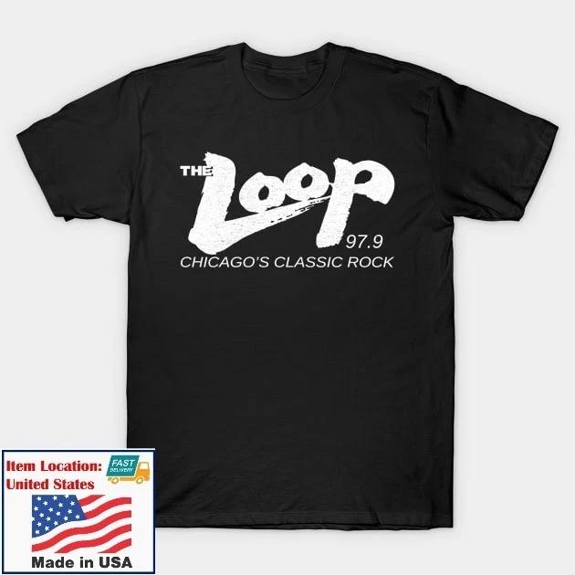Rare 1977 The Loop Radio T-T-Shirt Vintage Size S To 4XL