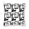 Black And White Rectangles Square Pillowcase Polyester Linen Velvet Creative Zip Decorative Throw Pillow Case Bed Cushion Cover