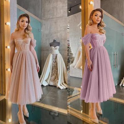 Sequined Princess Mid-Length Evening Gown - Women's European & American Style.