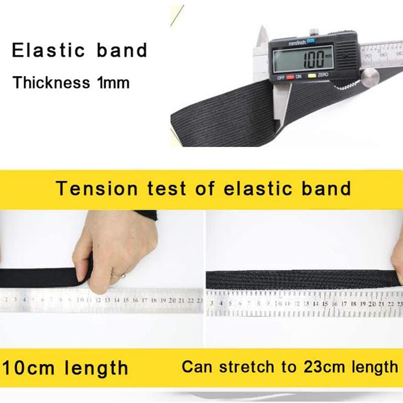 10Meters Sewing Elastic Band Heavy Stretch High Elasticity Knit Elastic Band for Sewing Waistband Elastic White Black