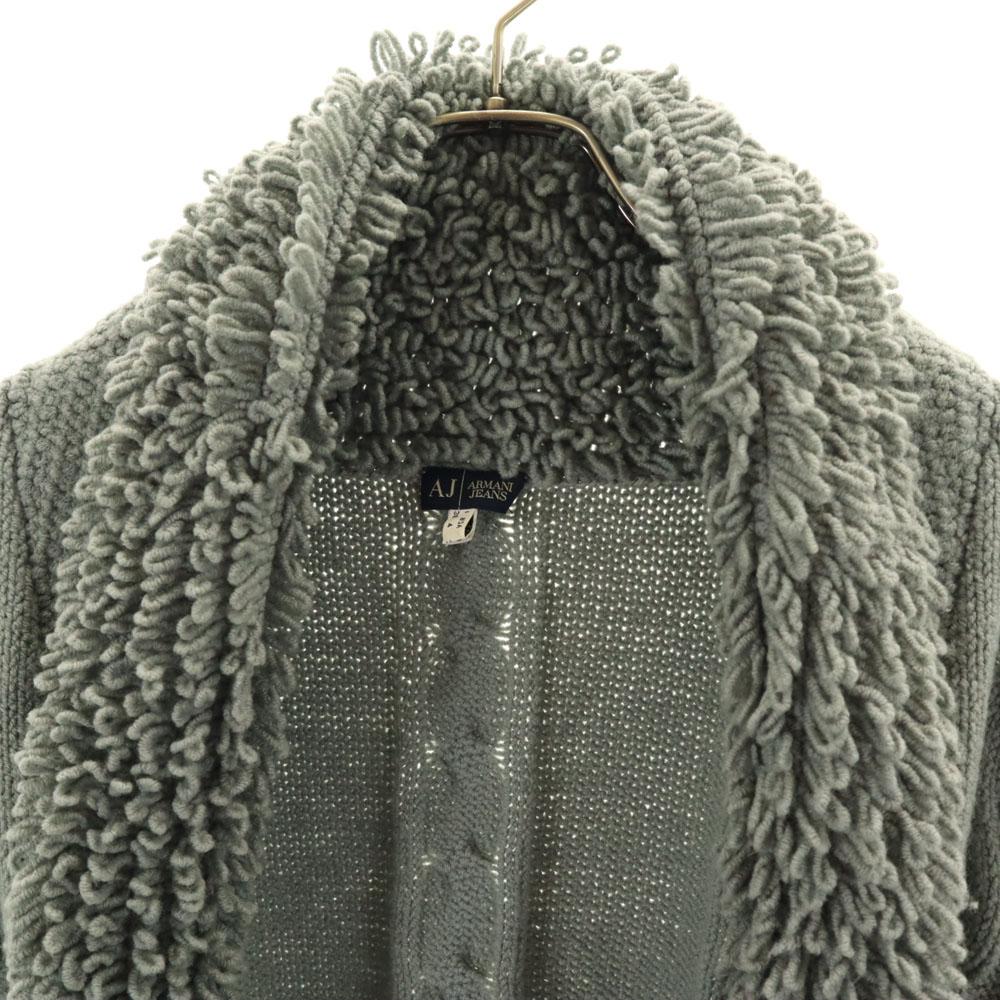 ARMANI JEANS wool blend Long sleeve Loop shawl collar knit cardigan 4 Women Used