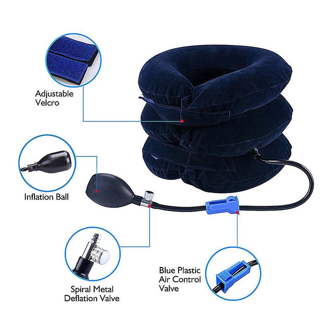 Dispositif de traction du cou, collier gonflable, soutien du cou, Traction cervicale douce