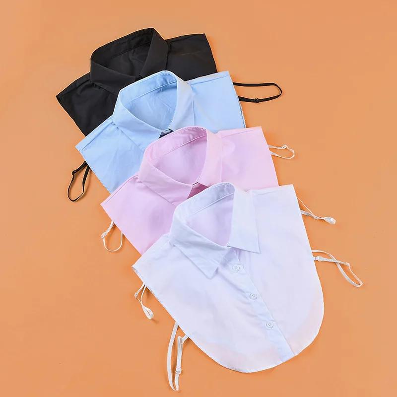 Perfect Match Women Shirt Fake Collar Detachable Collars For Mens Solid Lapel Necklace False Collar Lapel Blouse Top Clothes Decorative