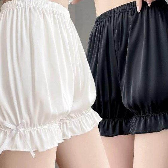 2025 Women's Summer Ice Silk Safety Lantern Shorts
