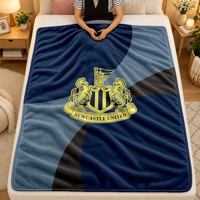 Coperta di Flanella Newcastle United Calcio Calda Morbida Plaid per Uso Interno Divano Letto Soggiorno