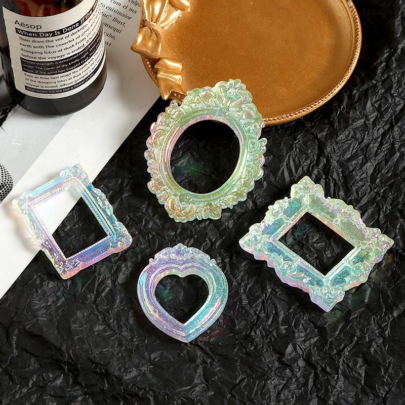 European Retro Baroque Resin Photo Frame Props for Photography Background and Decoration