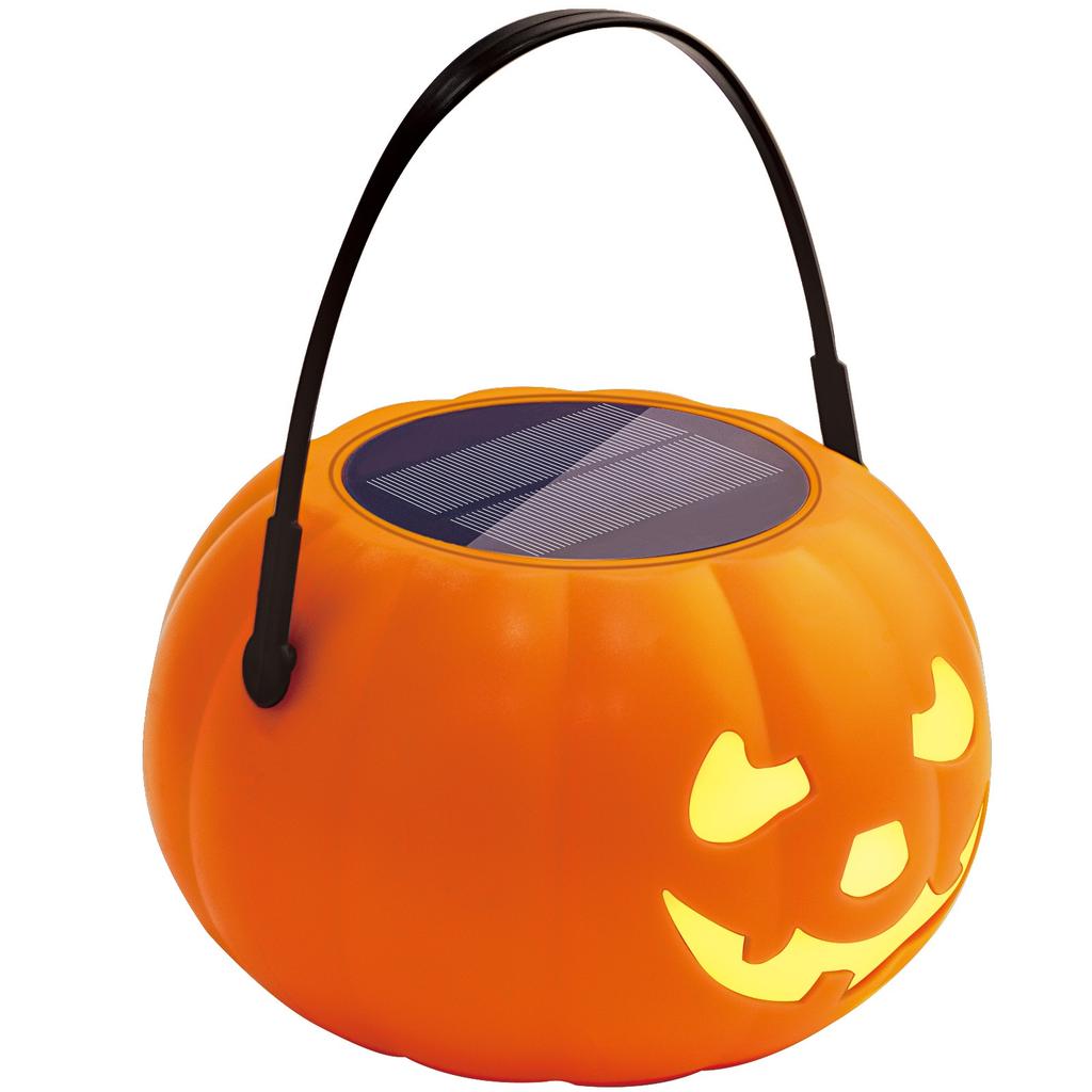 Pumpkin Flame Lights, Outdoor Garden Stake and Hanging Decor, Flickering LED for Halloween Fall Festive