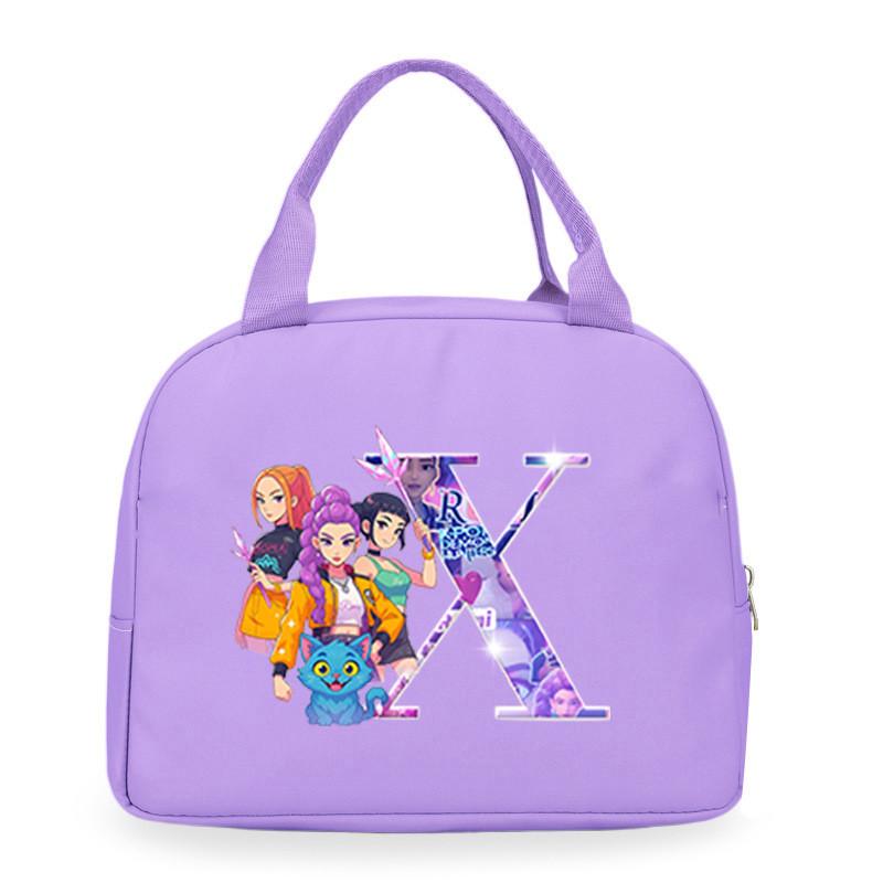 Kinderen Meisjes Kpop Rumi Zoey Mira Derpy Sajaboys Bedrukt Student Waterdicht Maaltijd Lunchbox Tas Casual Handtas