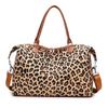 Leopard Print Large Capacity Travel Tote Shoulder Bag