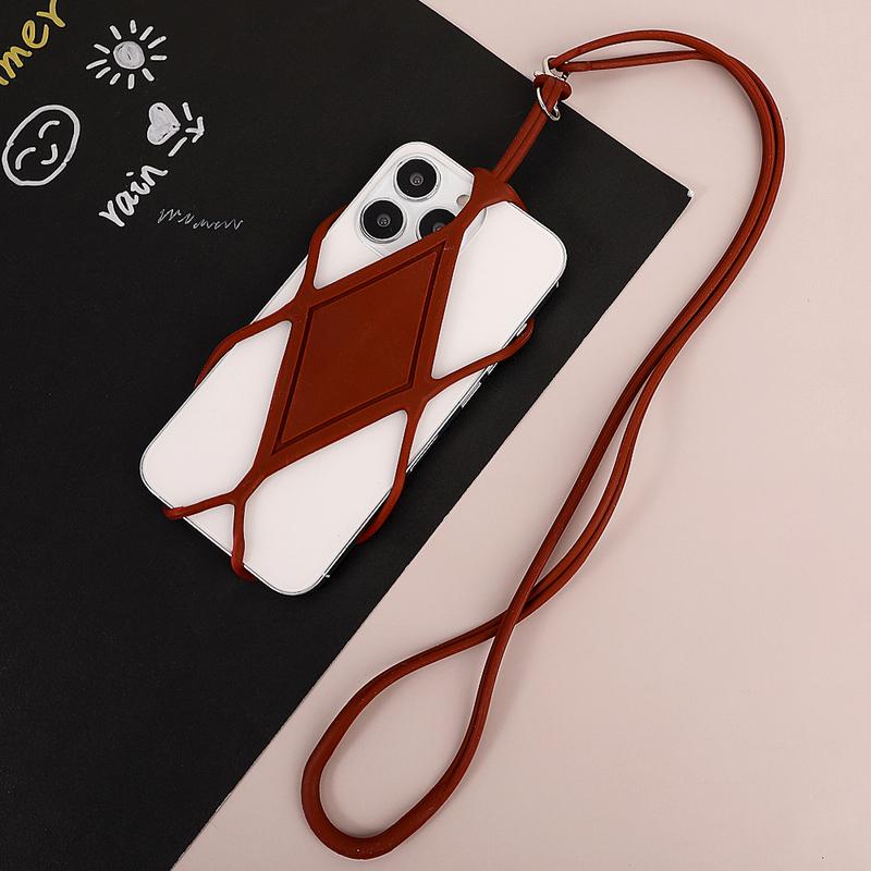 Universal Silicone Mobile Phone Lanyard Holder Case Cover Anti Lost Cell Phone Neck Strap Necklace Rope For iPhone Samsung Mi