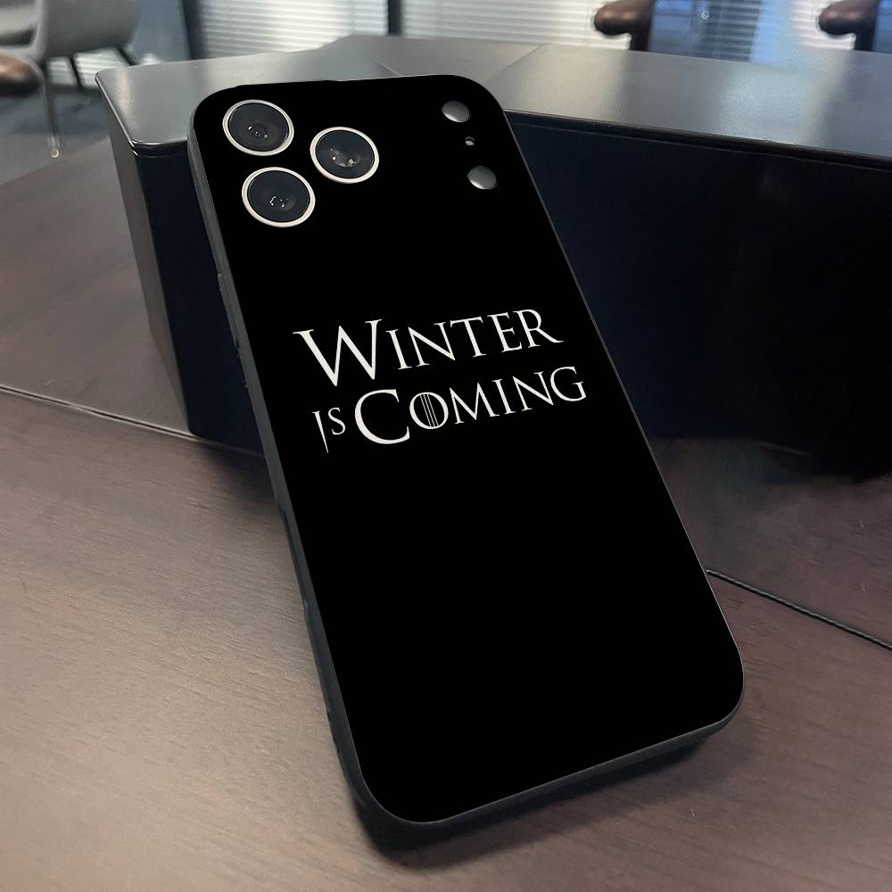 W-Winter Is C-Coming Phone Case For iPhone 15,16,12,13,14,11,17,Pro,Max,Plus,E,Air,Mini TPU Cover