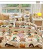 Aesthetic Powder Pink Spring/Summer Washable Cotton Bedding Set - Dorm-Friendly Duvet Cover and Sheets