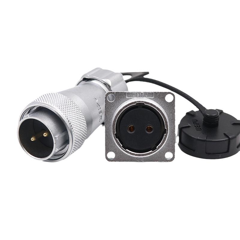 WEIPU WS24 Male Plug & Female Socket Connector: 2, 3, 4, 10, 12, 19 Pins with TP Metal Hose.
