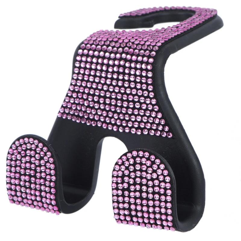 Bling Auto Sitzhaken Clip, Kopfstützenhaken, Strass Diamant Dekoration Halter Auto Aufhänger für Handtaschen Aufbewahrungszubehör