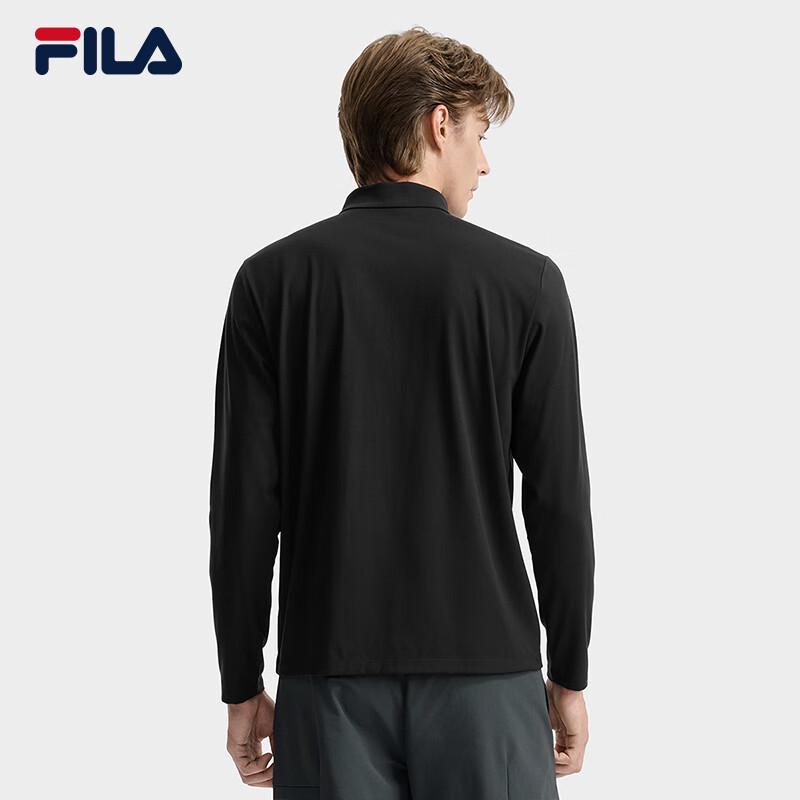 FILA Men's Half-Zip Knitted Long-Sleeve Shirt