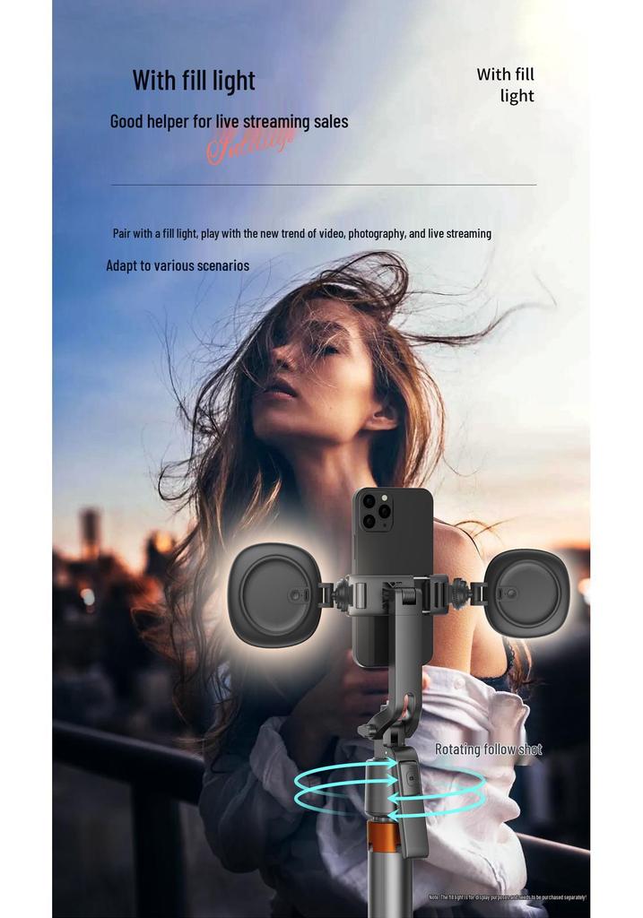 Q13 Smart AI Gimbal: Dual-Light-Gesichtserkennung & Auto-Tracking Live-Streaming-Stabilisator
