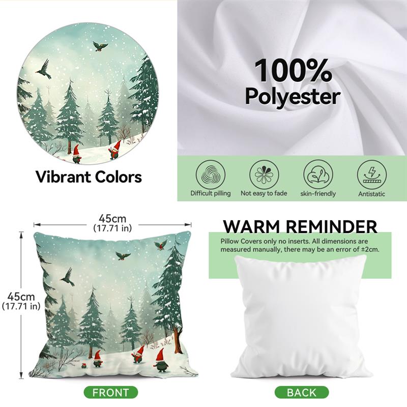 Decorative Cushion Cover Forest Wildlife Pattern Pillowcase Forest Animal Throw Pillows Cases Home Decor Sofa Car Pillow Cover