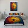 Honeybee Colorful Artwork Set Decor Bedding Set with 1 Duvet Cover 2 Pillowcases Single Double King Queen Gift