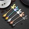 Cartoon Rabbit Spoon 304 Stainless Steel Coffee Spoon Honey Spoon Ice Cream Dessert Spoon Mixing Spoon Small Spoon