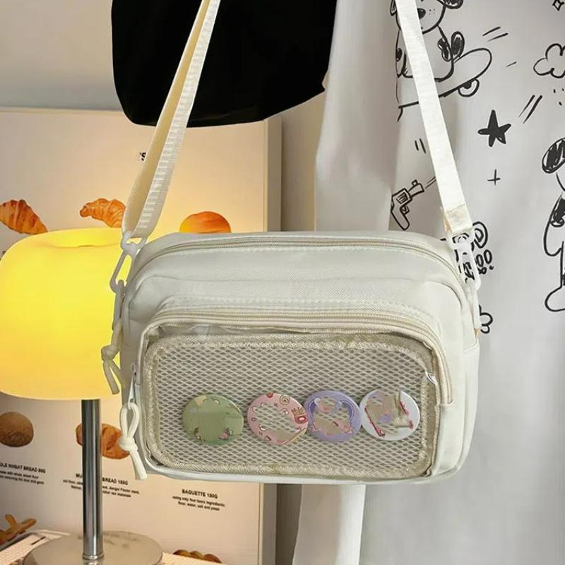 Cute Kawaii Ita Bag For Girls Versatile Single Shoulder Crossbody Backpack Simple Casual Doll Display Purse